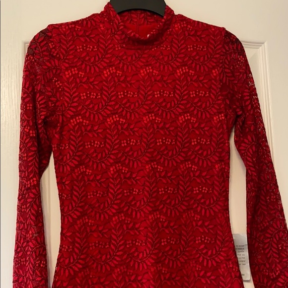 New Red Lace Bodycon Dress - Picture 4 of 8